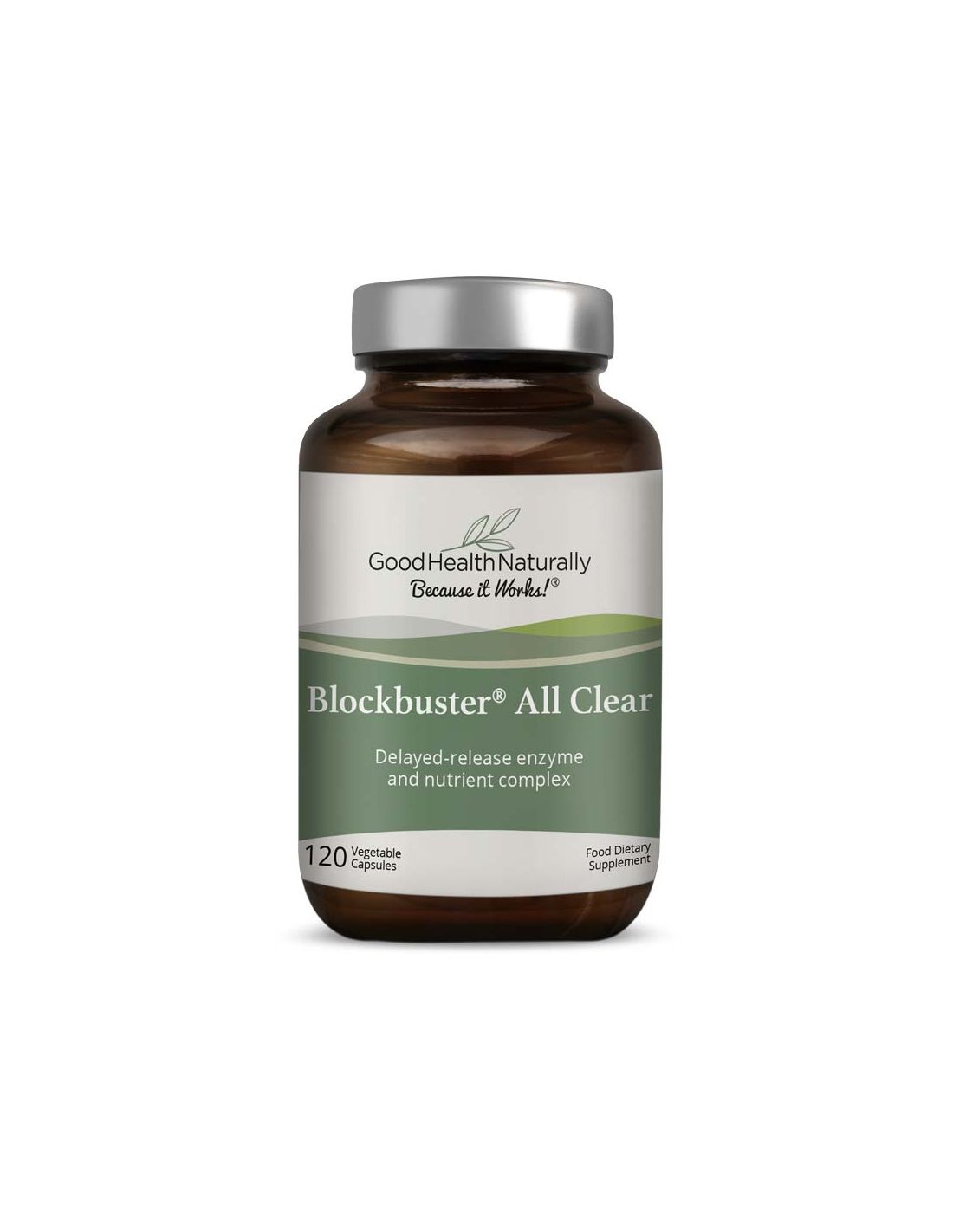 Blockbuster® All Clear 120 Delayed Release Capsules - Glass Jar
